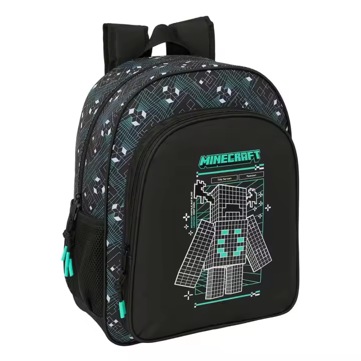 Mochila escolar junior Minecraft "Screen" adaptable a Carro, 32x12x38 cm - MOJANG STUDIOS - 1