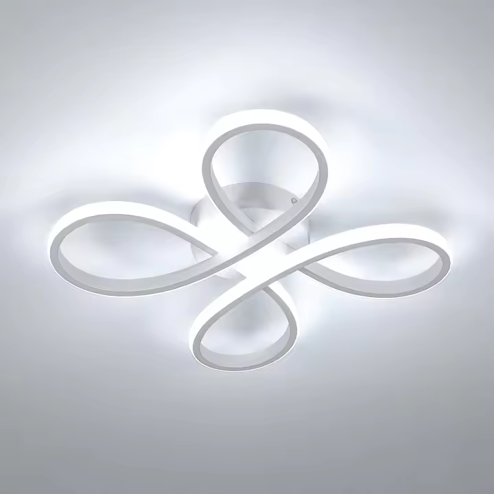 Lámpara de techo LED moderna, 30 W, 3400 lm, 30 cm, luz blanca fría 6500 K, blanca [Clase energética E] - 1
