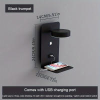 Lámpara De Pared LED Moderna Y Sencilla Para Dormitorio Luz Nocturna Con Carga USB Para Móvil Lámpara De Noche Para El Lecho - details 6