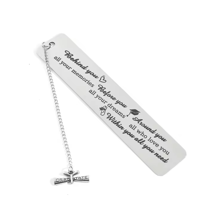 Marcapáginas De Acero Inoxidable Para Graduación Regalos Especiales Para Amigo Compañerode Escuela Souvenir De Aprendizaje Y Lectura Diseño Geométrico - 1
