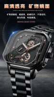 Reloj de cuarzo con correa de acero para hombre, multifuncional, resistente al agua, de marca - details 8