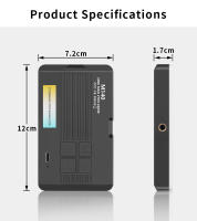 Luz De Rellenado Portátil Tricolor Para Auto Fotos Streaming De Teléfono Móvil Iluminación De Belleza Fotografía SLR RGB Color Completo - details 1
