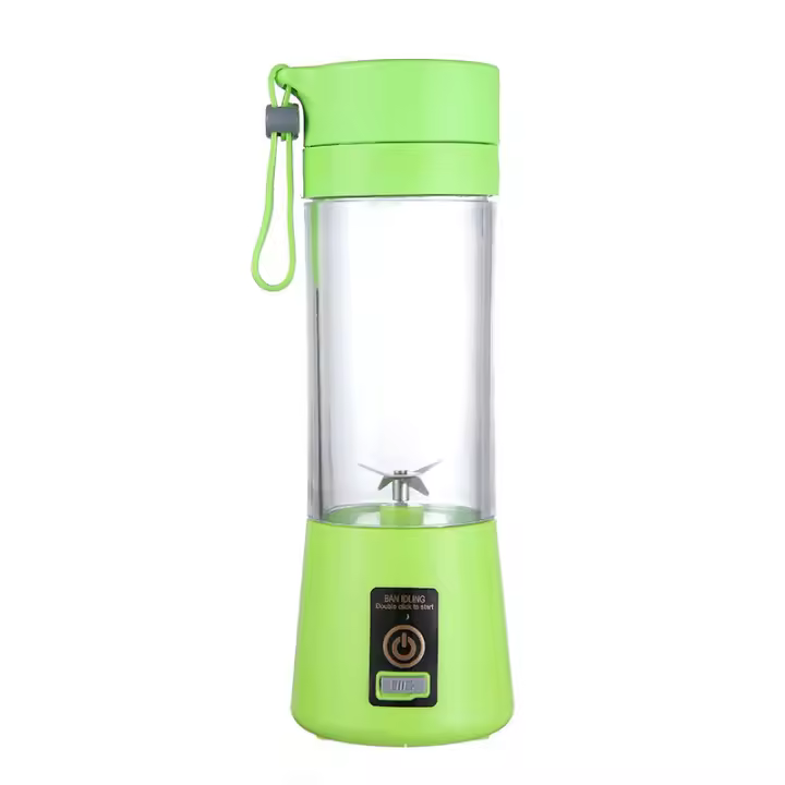 Exprimidor Eléctrico portátil para batidos de frutas, recargable por USB, multitifción, Automático, pequeño (color: Green) - 1