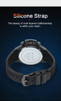 Reloj Deportivo De Cuarzo Para Hombres MEGIR Con Grande Dial Luminiscencia Resistente Al Agua Cronógrafo De Correa De Silicona Y Manos Luminosas 8115 - details 5
