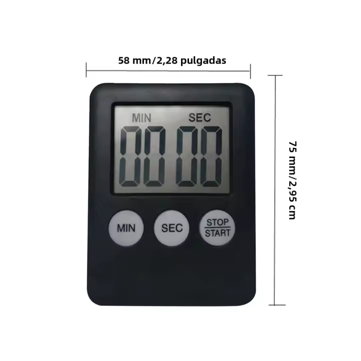  Temporizador De Cocina Digital Multifuncional Mini Con Pantalla LCD Para Deportes Ejercicio Hornear Y Cocinar - 1