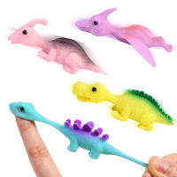 Juguete De Decompresión Dinosaurio Para Dedos 5-30 PCS Slingshot De TPR Juguete De Broma Para Cumpleaños De Niños Juguetes De Dinosaurio Aleatorios No Batería Unisex - details 7
