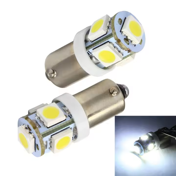 10Pcs Luces LED BA9S 5050 5 Para Coche 24V Luz De Lectura Interior Tablero De Instrumentos Faros De Dome Núcleo 1815 1895 - 1