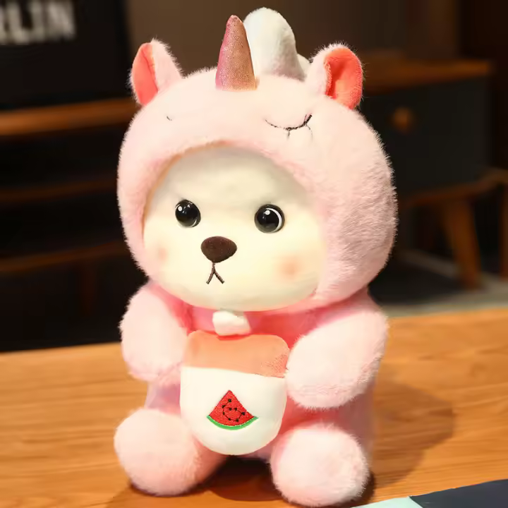 Muñeco De Peluche Kawaii 26cm Cocodrilo Cerdo Panda Oso Suave Muñeco De Cojín Para Sofa Regalos Para Niños Juguetes Transformable En Animal - 1