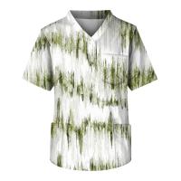 Camiseta De Enfermería Para Hombres Con Manga Corta Blusa De Trabajo En Clínica Uniforme De Hospital Estilo Casual De Algodón Y Poliéster - details 7