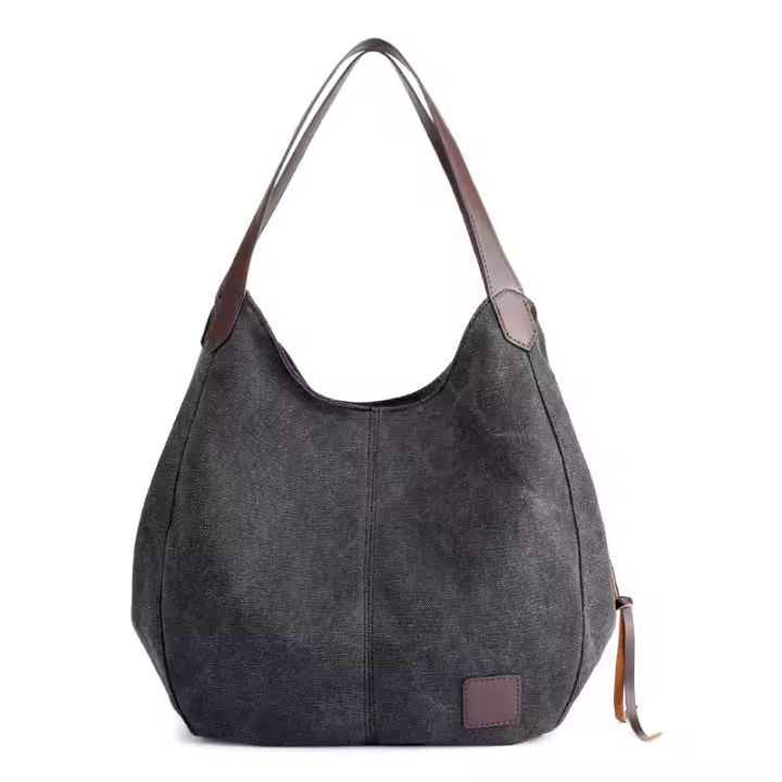 Yogodlns-Bolso de mano de Lona para Mujer, Bolsa de mano Moderna de alta calidad para Chica - 1