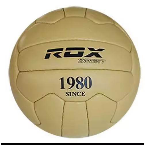 Balón Fútbol Vintage Rox Oro Talla 5 - Piel Natural - 1