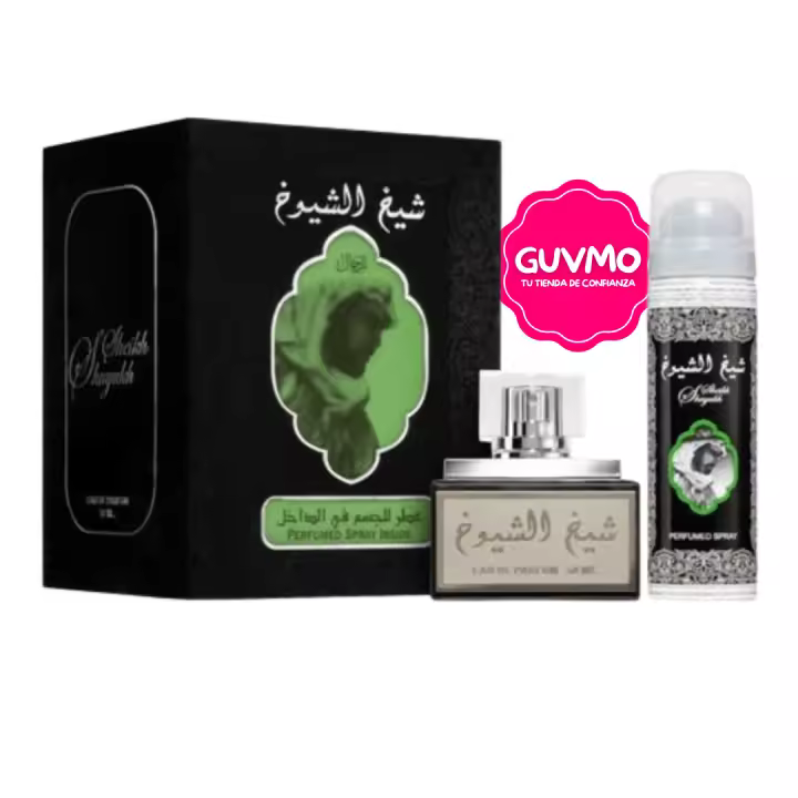 Set Lattafa Sheikh Al Shuyukh Black Edition – Eau de Parfum 50 ml + Desodorante 50 ml – Fragancia Oriental Amaderada Unisex de Larga Duración - 1
