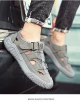 Zapatos De Cuero Para Hombre Verano Senderismo Al Aire Libre Transpirables Antideslizantes Resistentes Al Desgaste Con Malla Suaves Y Cómodos Sandalias Casuales Con Hebilla De Cierre - details 12