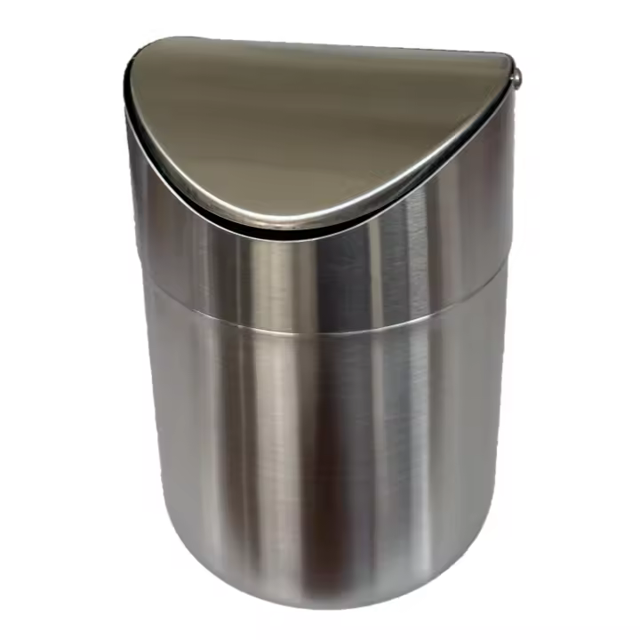 PAPELERA DE SOBREMESA DE ACERO INOXIDABLE BIKAIN 2 LITROS - 1