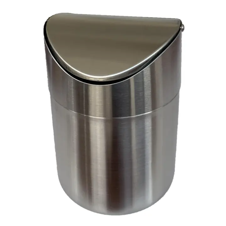PAPELERA DE SOBREMESA DE ACERO INOXIDABLE BIKAIN 2 LITROS - 1