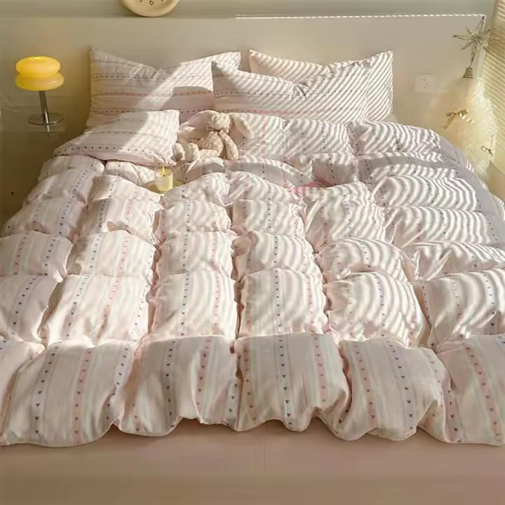 Bed Linen Butterflies 135 x 200 cm 2-Piece Girls Colourful Butterfly Flowers Bedding Sets Soft Washed Microfibre Duvet Cover with Pillowcase 80 x 80 cm Zip - 1