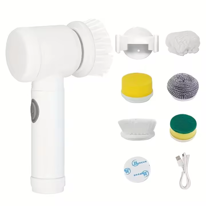 1PC Cabeza de Mano para Cocina Recargable Sin Cable para Baño Rotación Automática para Limpieza SSITO - 1