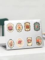 50PCS Pegatinas De Flores Vintage Para Guitarra Laptop Luggage Decoración DIY Impermeables Tamaño 3-7cm Para Adolescentes De 14 Años Y Más - details 3