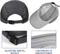 2 Packs Gorra de Béisbol Transpirable para Hombre, Protección Solar de Secado Rápido, Malla Plegable Lavable, Ligera Sombrero de Verano al Aire Libre con Hebilla Ajustable - details 2