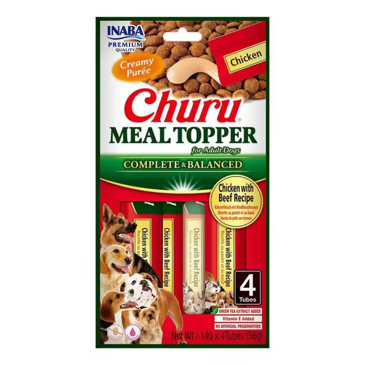 Pack De 6 Churu Dog Meal Topper Pollo Y Buey Complemento Alimentario Completo Y Equilibrado Para Perros - 1