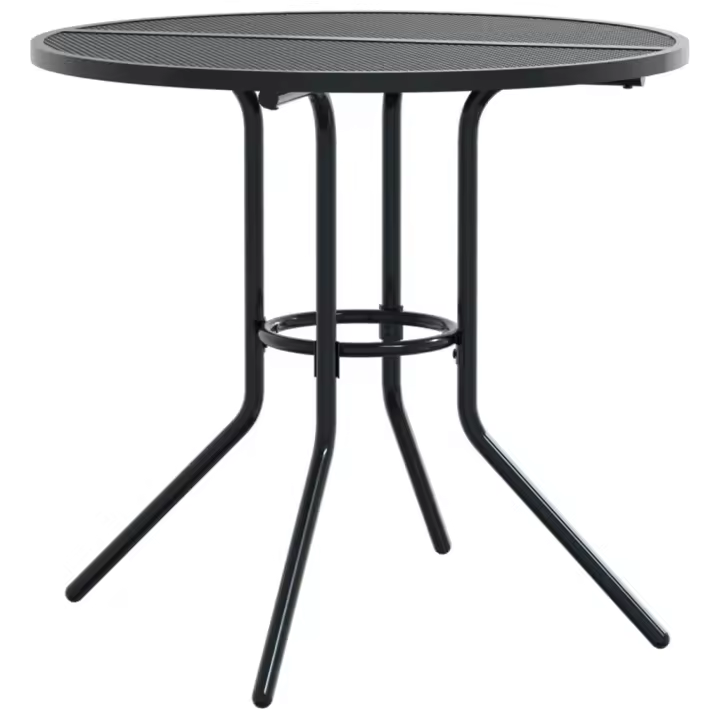 Mesa de patio Redonda de Maple gris antracita Ø 80x72,5 cm - 1