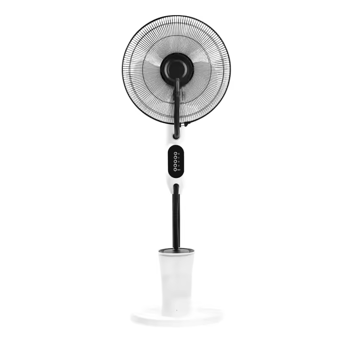 Ventilador Humidificador Pie fabrilamp modelo Iceberg Blanco/negro 80w 3velocidades 3aspas Nebulizador 125x43x38cm Tanque Agua 2,8l - 1