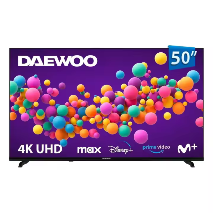 TELEVISION DAEWOO 50DM56UV  50" LED - SMART TV VIDAA, PATAS LATERALES, FULL HD, DOLBY AUDIO, LED (Similar a TV LG QLED) - 1