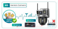 Cámara Solar Exterior 4G Sim IP 12MP HD Vigilancia CCTV Inalámbrica Cámara De Video Con Detección De Movimiento Humano Visión Nocturna Seguridad Monitoreo - details 1