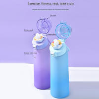 Botella De Agua Scent Flavored 650ML Resistente a Fugas Con 7 Cubos De Sabor Portátil Para Viajes Senderismo Escalada - details 2