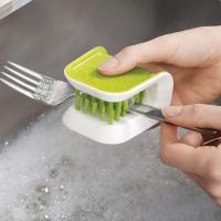 Cepillo Limpiador Cubiertos,Clean Sharp Blades segura Diseño único y envolvente, limpia ambos lados a la vez Frente de cerdas - details 1