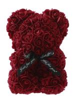 Oso De Rosas Teddy Regalo Para Mamá Novia Cumpleaños Aniversario Valentines Day Mujer Juguete De Muñeco Artificial De Flores Rojas - details 14