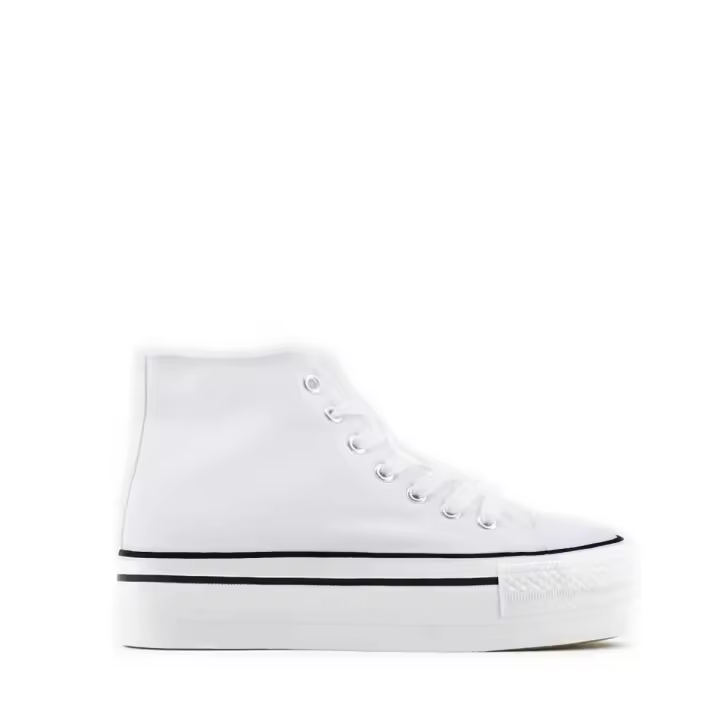 MODELISA Zapatilla De Lona Plataforma Con Cordón Estilo Casual Mujer - 1