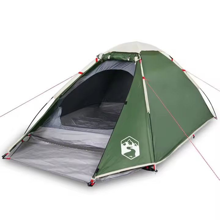 vidaXL Tienda de campaña iglú para 4 personas impermeable verde - 1