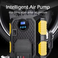 Compresor de aire portátil para automóvil, bomba de inflado de neumáticos digital con lámpara LED, compresor de compresión para coche y motocicleta - details 0