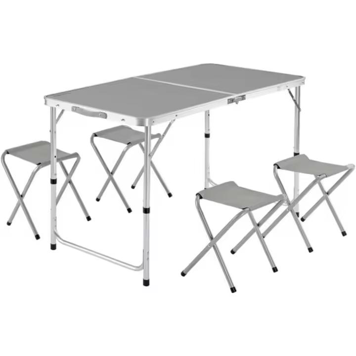 Start Electric | Mesa de camping Portátil Plegable Multiusos 120x60cm para Picnic Camping con 4 taburetes | Marca Gerimport - 1
