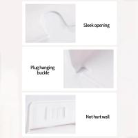 Soporte De Secador De Pelo Montado En La Pared Para Baño Estante De Almacenamiento Plástico Con Adhesivo Fuerte Soporte De Sundries Para El Baño - details 14