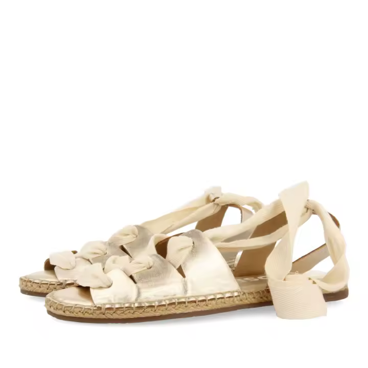 Gioseppo Sandalias Doradas Mujer Espadrilles Cuerdas Romanas Tendencia Primavera Verano 2022 - 1