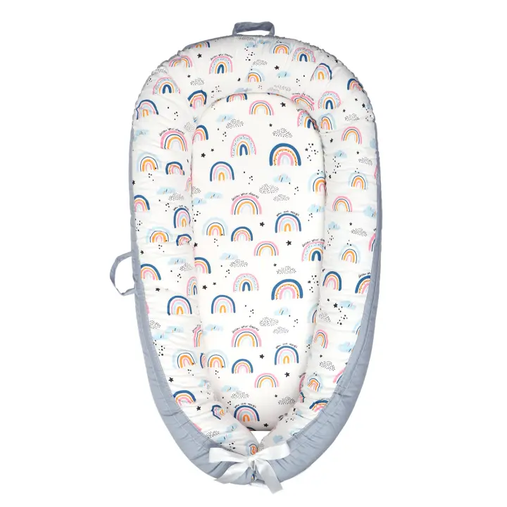 Cuna Portátil LUKE LULU Con Cama Media Plegable Biónica Almohadilla De Sueño Para Bebé Material De Algodón Adecuado Para 0-6m Hasta 4-6años Cuatro Estaciones - 1