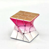 Cubo Mágico De Tercer Orden Colorido Twisted 3x3x3 Juguete De Puzzle Divertido Para Niños Material Plástico Magnético - details 0