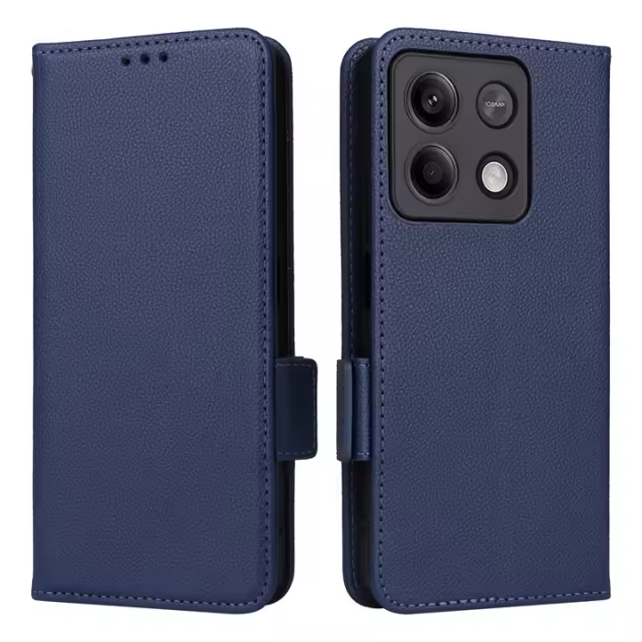 Funda tipo cartera con diseño de lichi y tapa abatible para Xiaomi Redmi Note 13 Pro 5G - 1