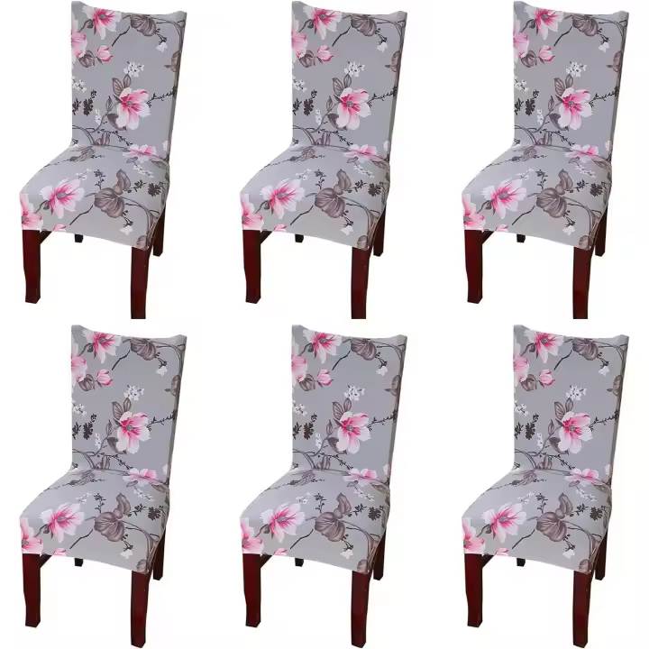 Funda de Silla Lavable 6 Uds. Flexible Extraible-Decoración Restaurante Boda - 1