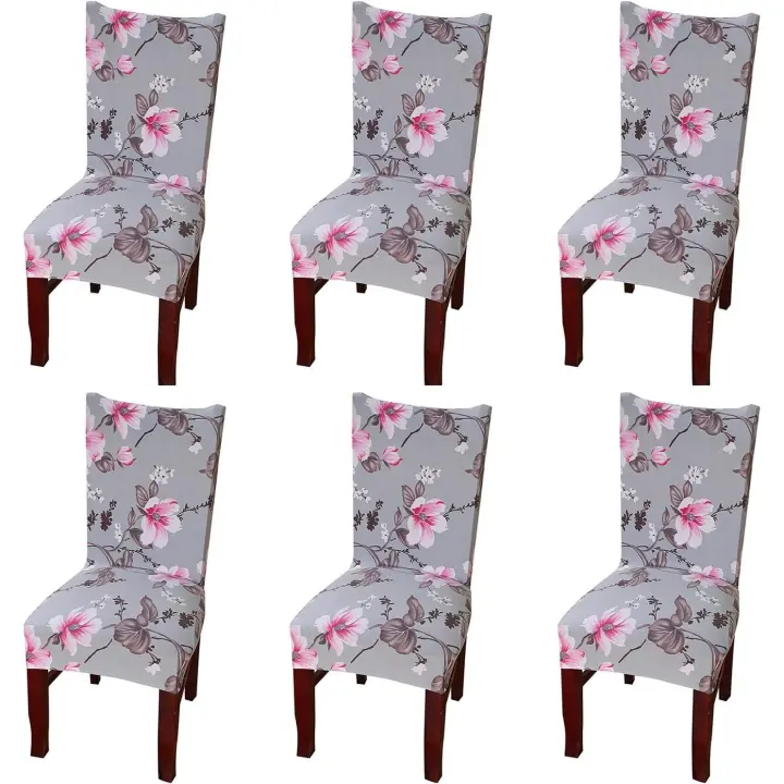 Funda de Silla Lavable 6 Uds. Flexible Extraible-Decoración Restaurante Boda - 1