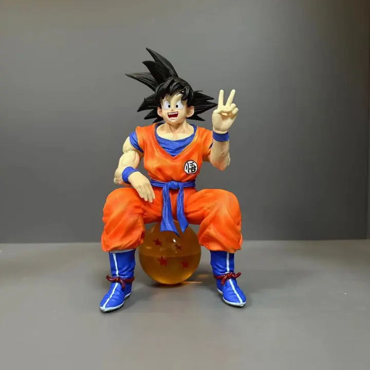Figura De Acción Anime Dragon Ball Z Postura Sentada Son Goku 20cm Modelo Regalo Para Fans De La Animación Japonesa PVC - 1