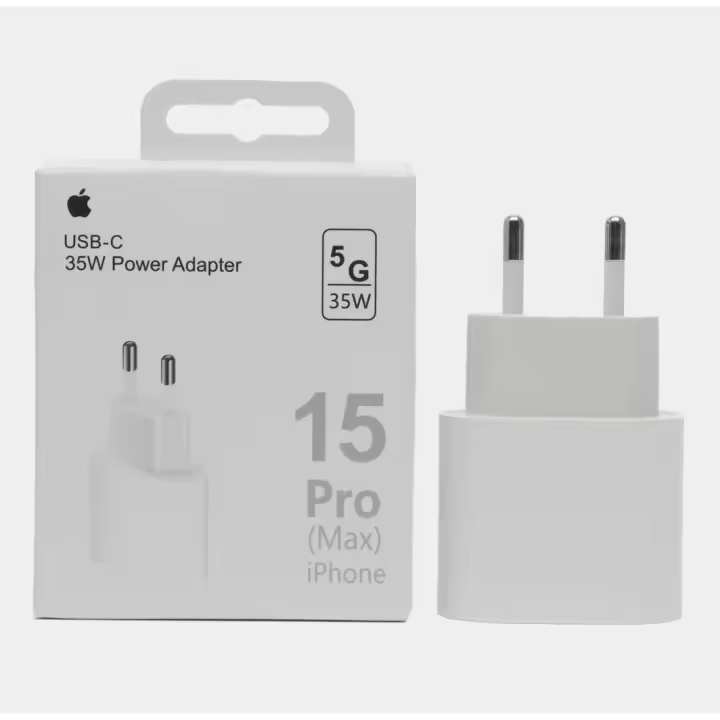 Cargador Apple USB-C de 35W - Carga Rápida y Eficiente para iPhone y iPad Pro - Sin Cable - Compatibilidad Universal - Diseño Compacto y Portátil - Eficiencia Energética - Seguridad Garantizada - 1
