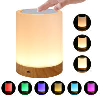 Lámpara Nocturna LED Táctil Recargable USB RGB Para Dormitorio Luz De Ambiente Portátil Dimmable Decorativa Para La Cama - details 0