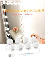 Lámpara De Espejo De Maquillaje LED Desmontable Profesional Luz De Cosméticos USB Para Vestíbulo De Hollywood Iluminación De Mesa De Vestir - details 0