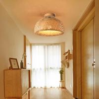 Lámpara De Techo De Bambú Moderna Y Sencilla Estilo Chino Tejida a Mano E27 Para Iluminación De Sala De Estar Y Comedor Decoración Del Hogar - details 9