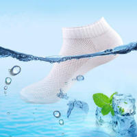 Calcetines Cortos De Algodón Para Mujer 5 Pares Color Sólido Cómodos Casual Primavera Verano Otoño Talla Unica Paquete De 5 - details 4