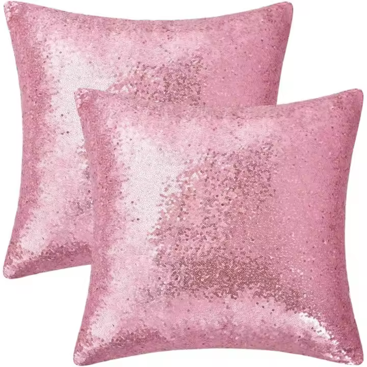 Verde - Funda de Almohada de Lentejuelas de Oro Rosa - Sirena - Almohada Decorativa 18x18 - Fiesta - 1