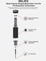 RELIFE RL-729 Set De Destornilladores De Fibra De Carbono Y Acero Para Desmontaje De Cables Y Plugs De Teléfonos Móviles Incluye Destornillador Cannon King Y0.6/0.8/+1.5/+2.5/T1 Con Mango Multifuncional Y Resistente Al Desgaste - details 2